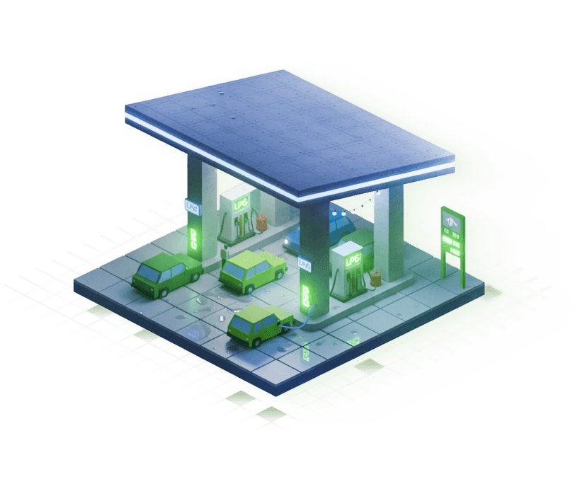 LPG autogas station illustration
